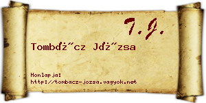 Tombácz Józsa névjegykártya